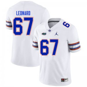 Men's Florida Gators #67 Richie Leonard NCAA Nike White Authentic Stitched College Football Jersey KVI3762RU